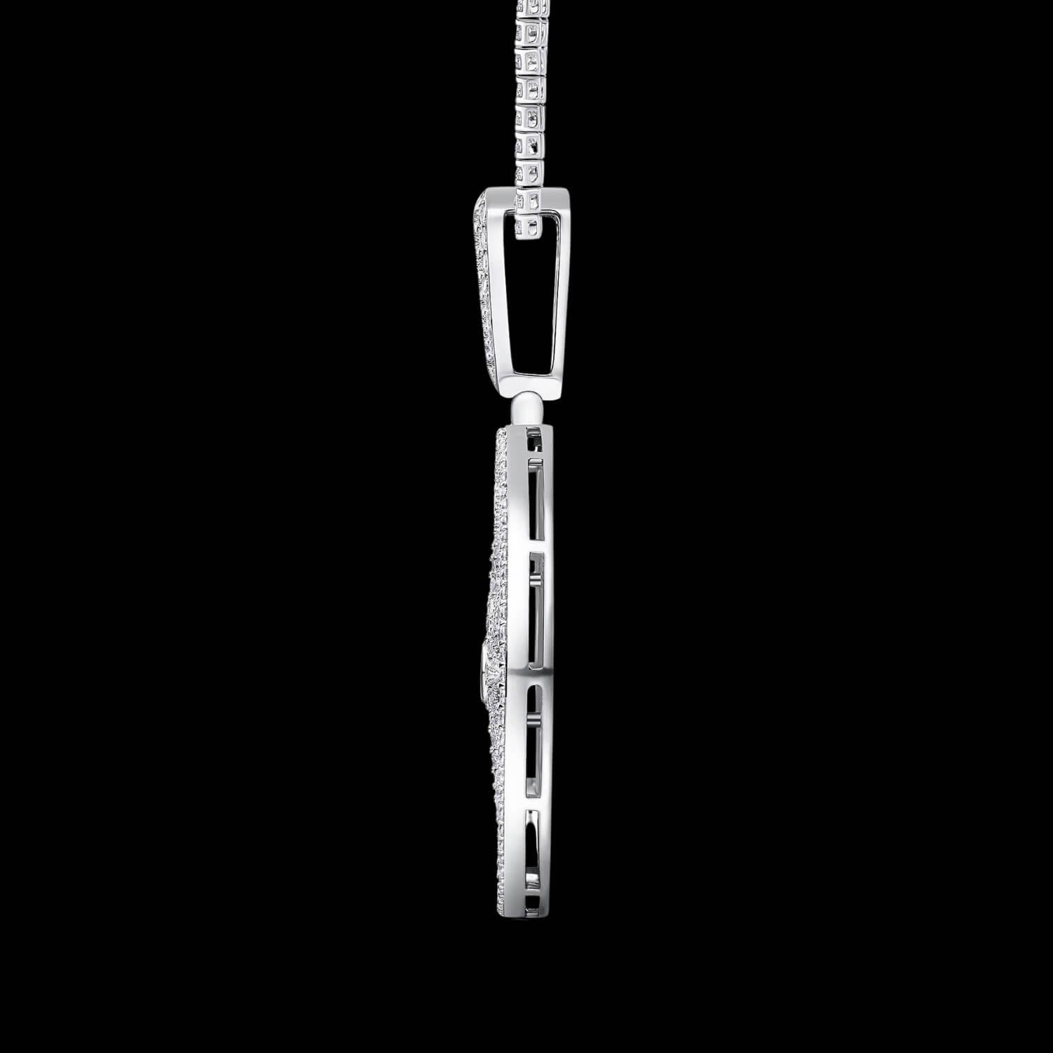 18K Gold Moissanite Medallion Pendant for Men and Women