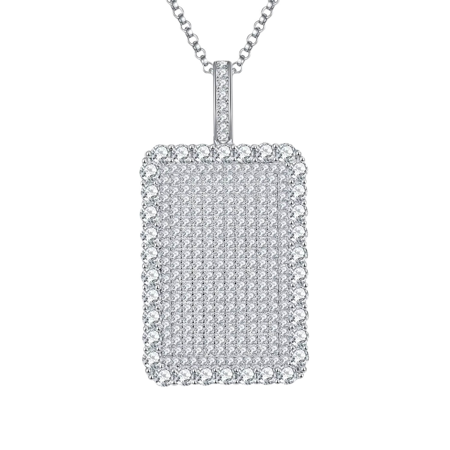 Luxury Rectangle Moissanite Necklace Jewelry