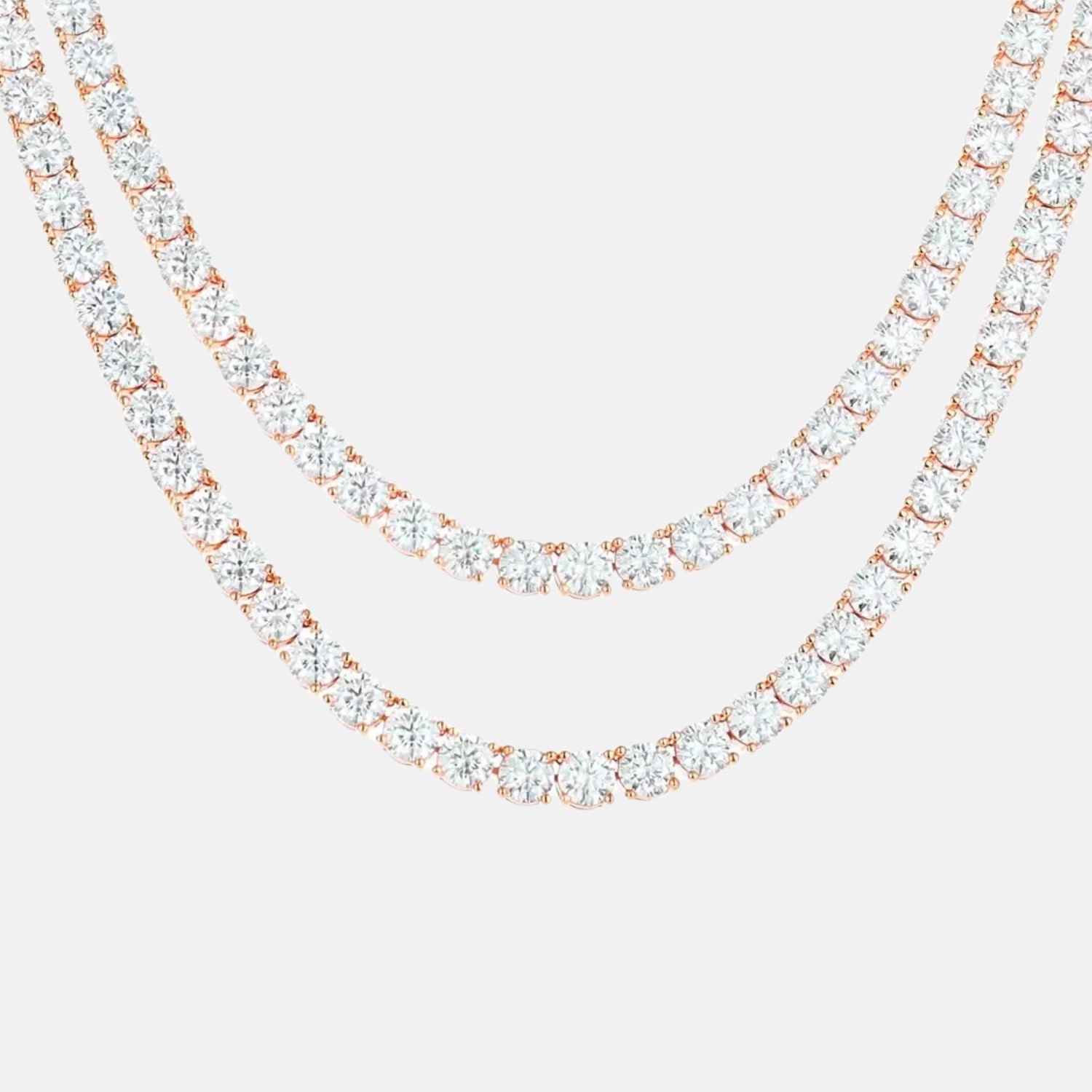 Unisex Moissanite Tennis Chain Luxury Jewelry Piece*
