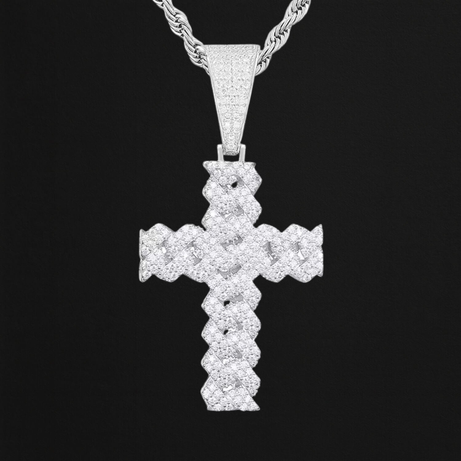 vvs Moissanite Cross Pendant Jewelry