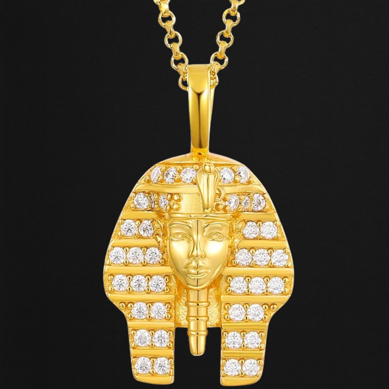 925 Silver Pharaoh Face Pendant Necklace for Men and Women*
